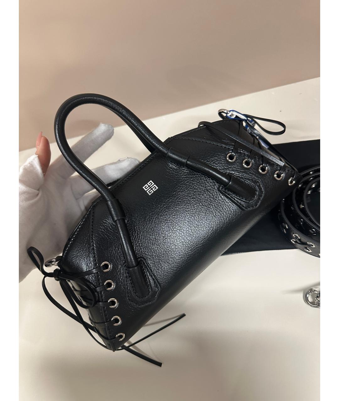 GIVENCHY Черная кожаная сумка через плечо, фото 4