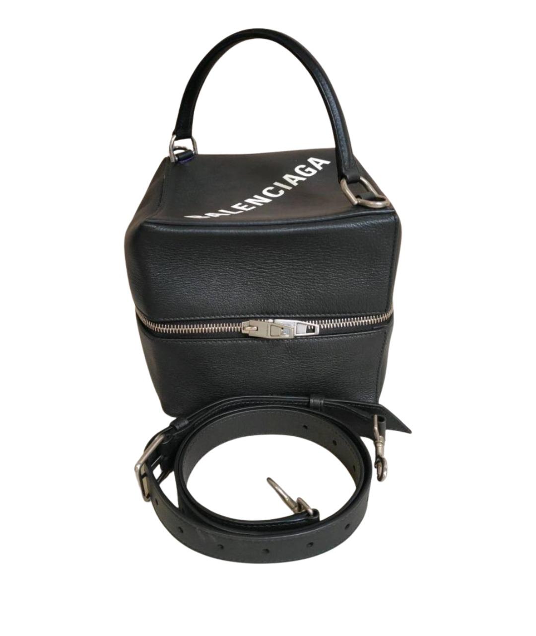 BALENCIAGA Черная кожаная сумка через плечо, фото 1