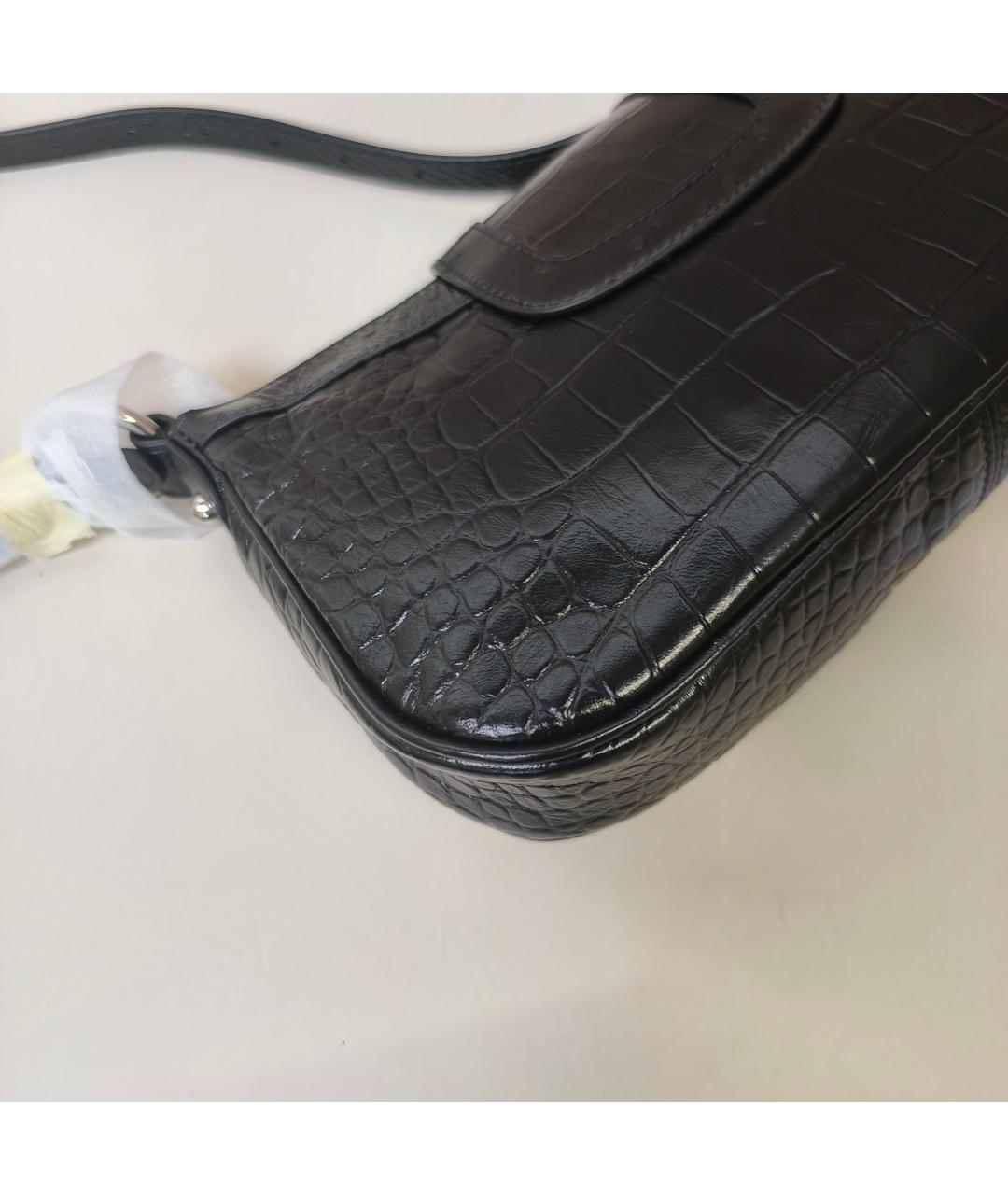 BALENCIAGA Черная кожаная сумка через плечо, фото 3