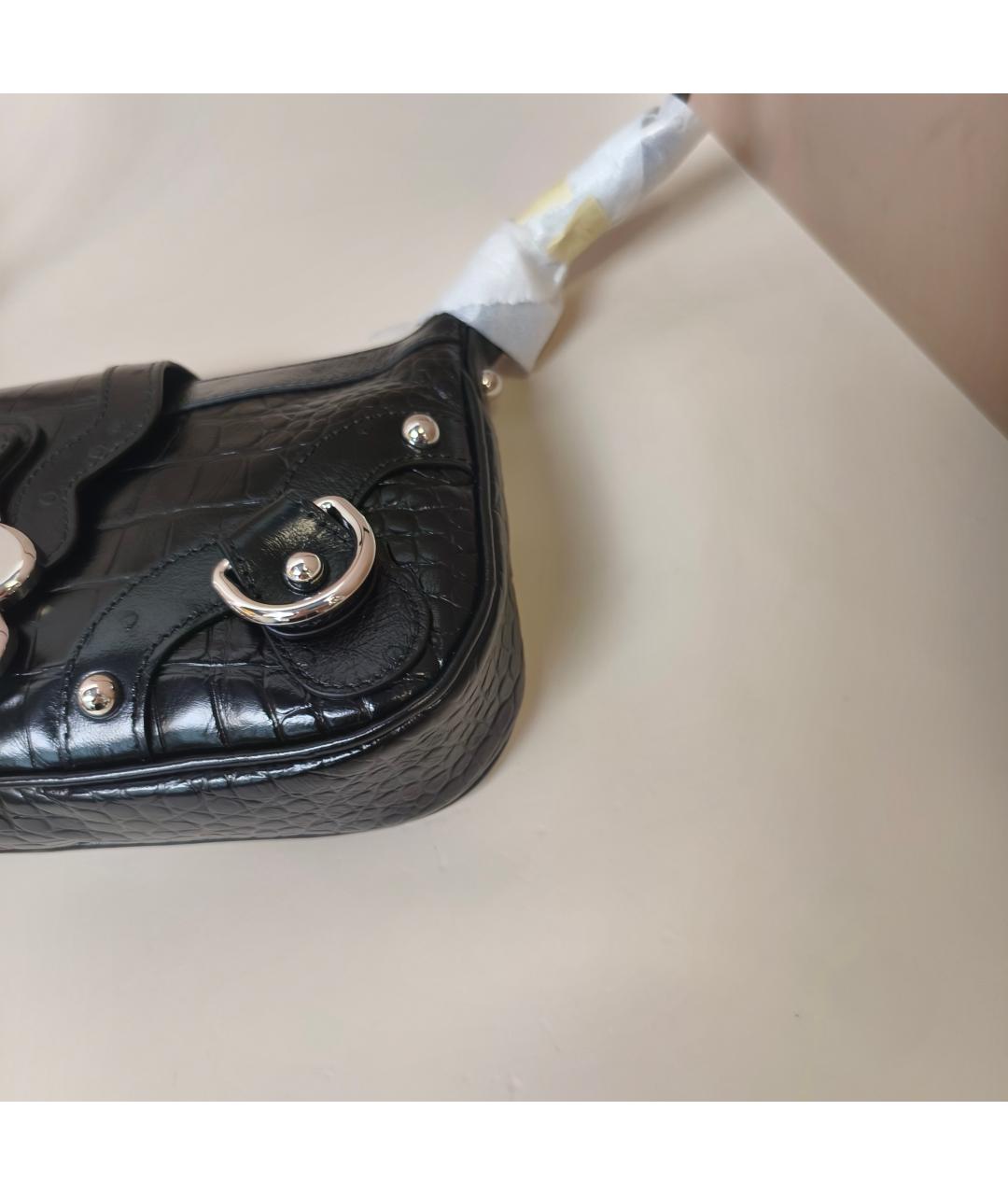 BALENCIAGA Черная кожаная сумка через плечо, фото 2