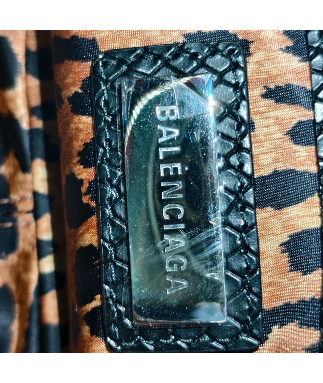 BALENCIAGA Черная кожаная сумка через плечо, фото 4