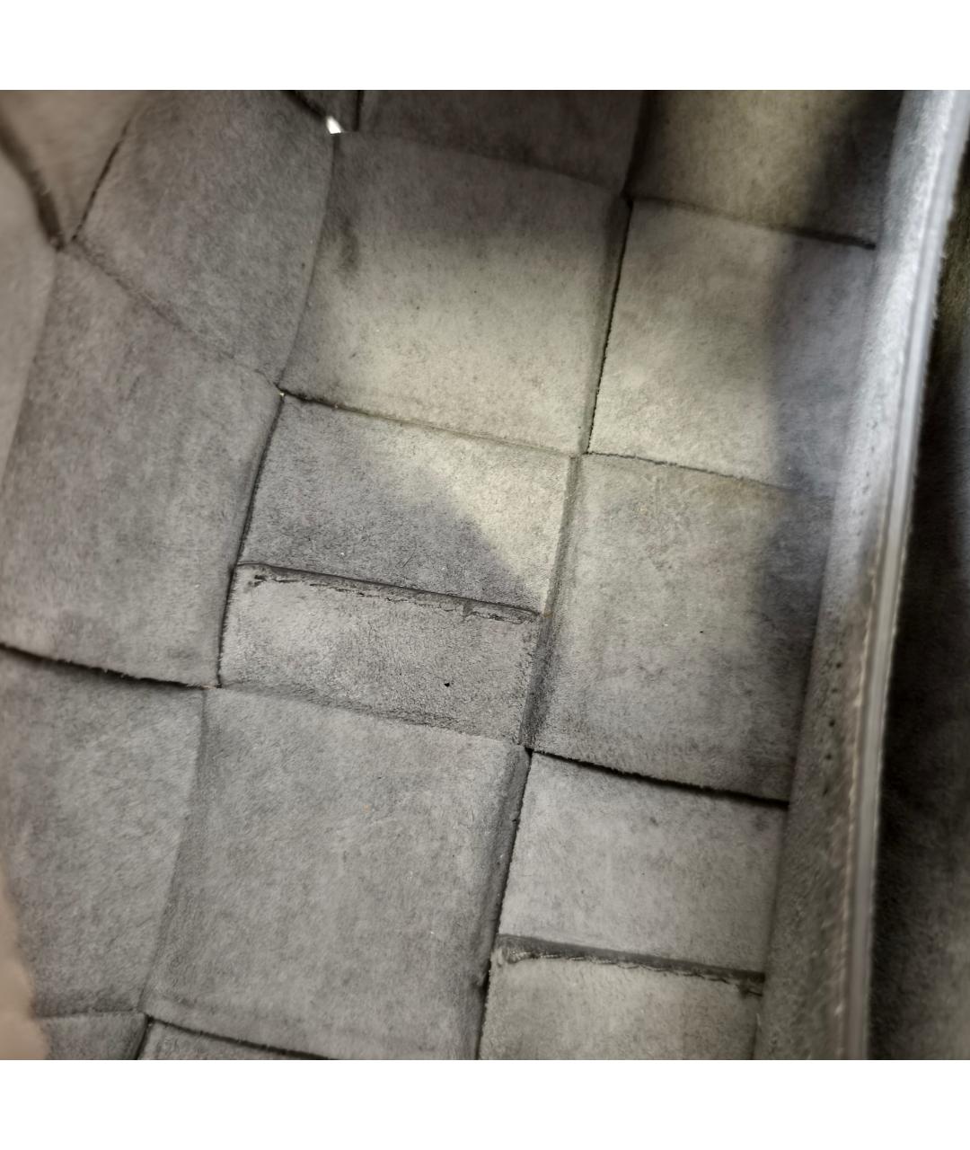 BOTTEGA VENETA Серая кожаная сумка через плечо, фото 2