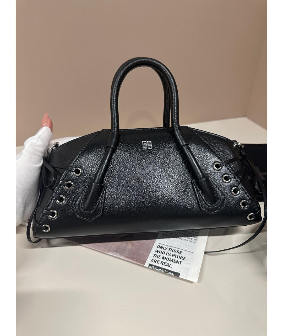 GIVENCHY Черная кожаная сумка через плечо, фото 8