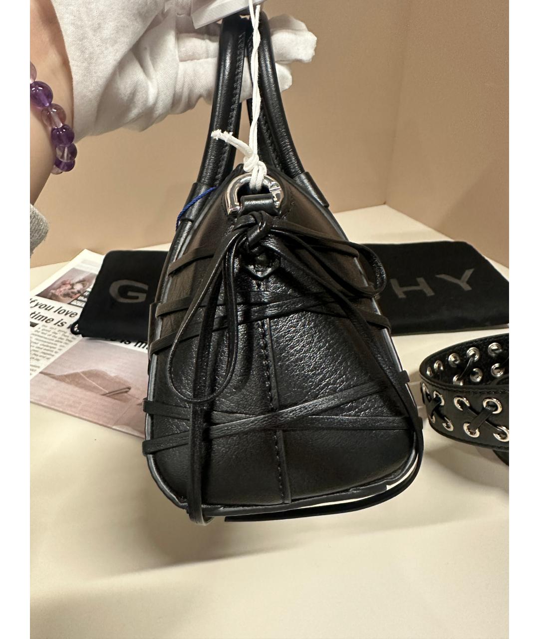 GIVENCHY Черная кожаная сумка через плечо, фото 2
