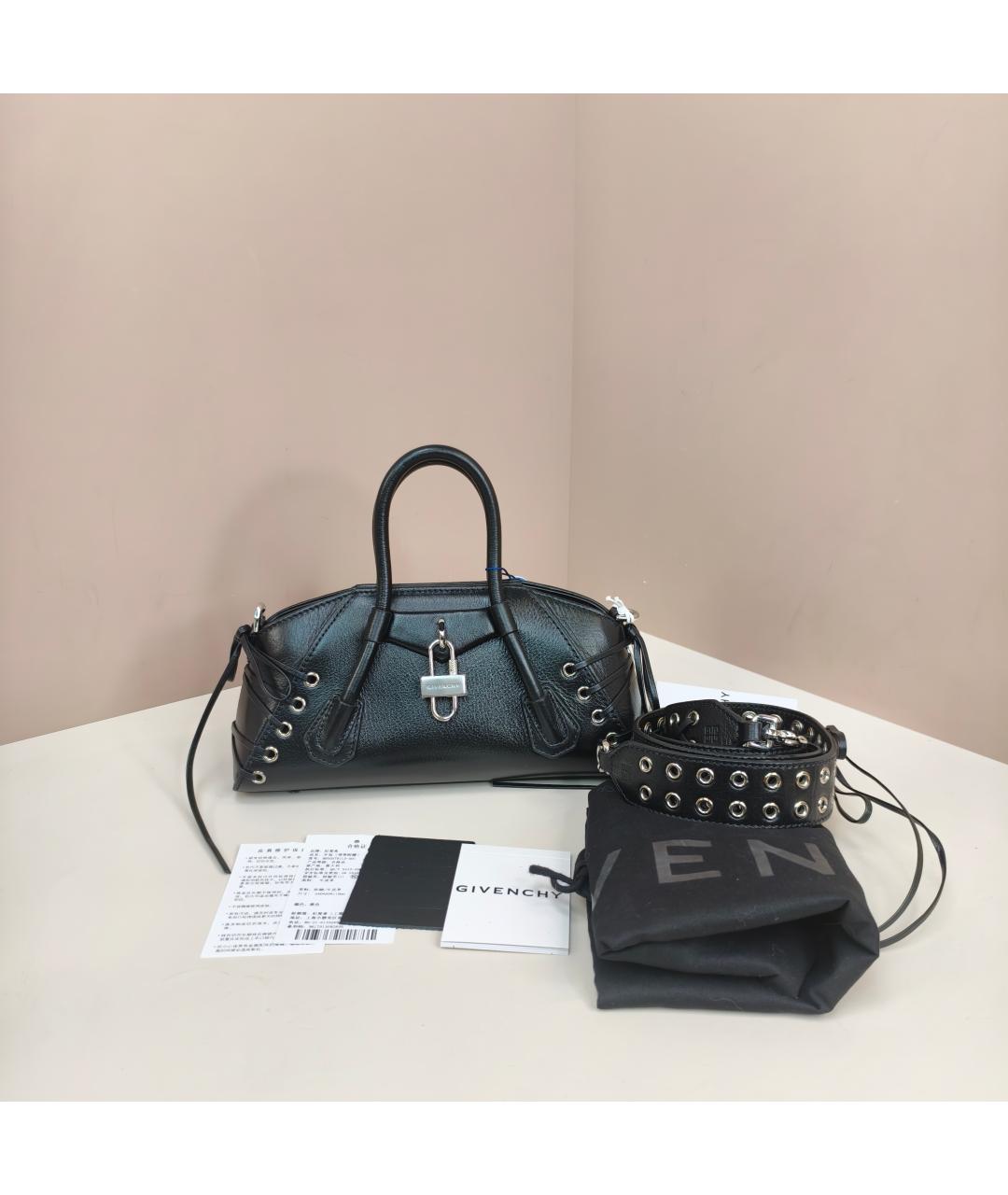 GIVENCHY Черная кожаная сумка через плечо, фото 4