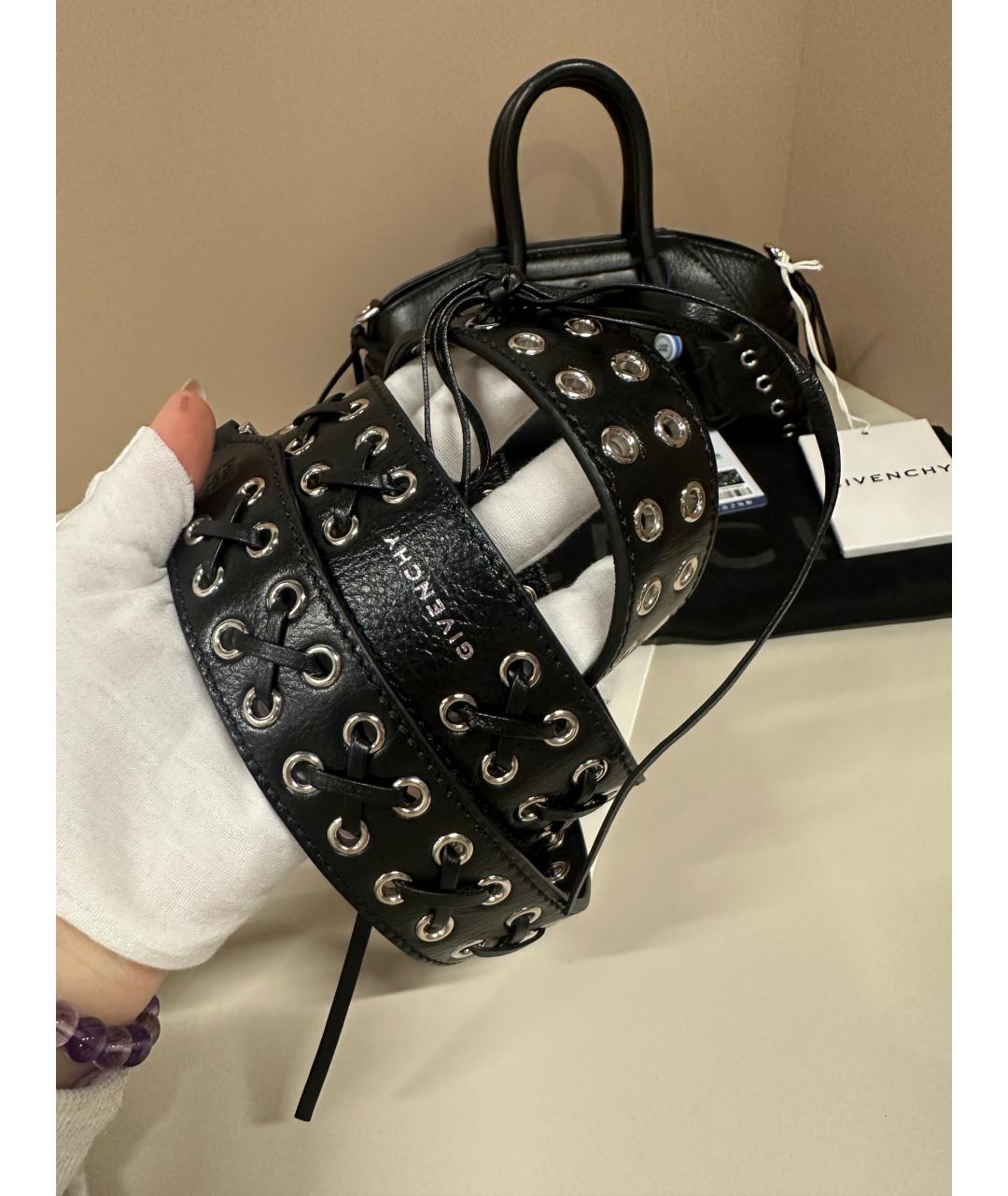 GIVENCHY Черная кожаная сумка через плечо, фото 7