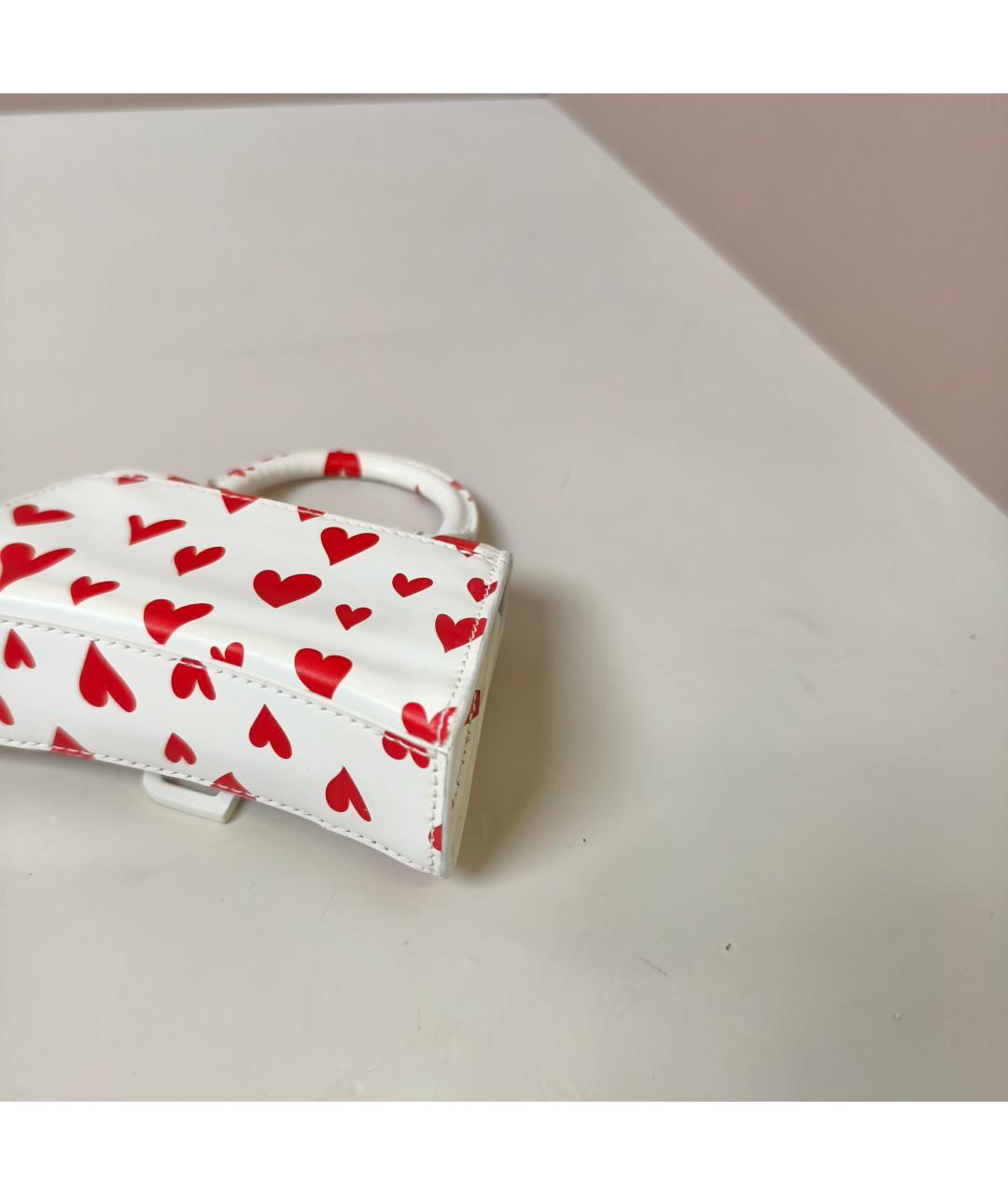 BALENCIAGA Белая кожаная сумка через плечо, фото 3