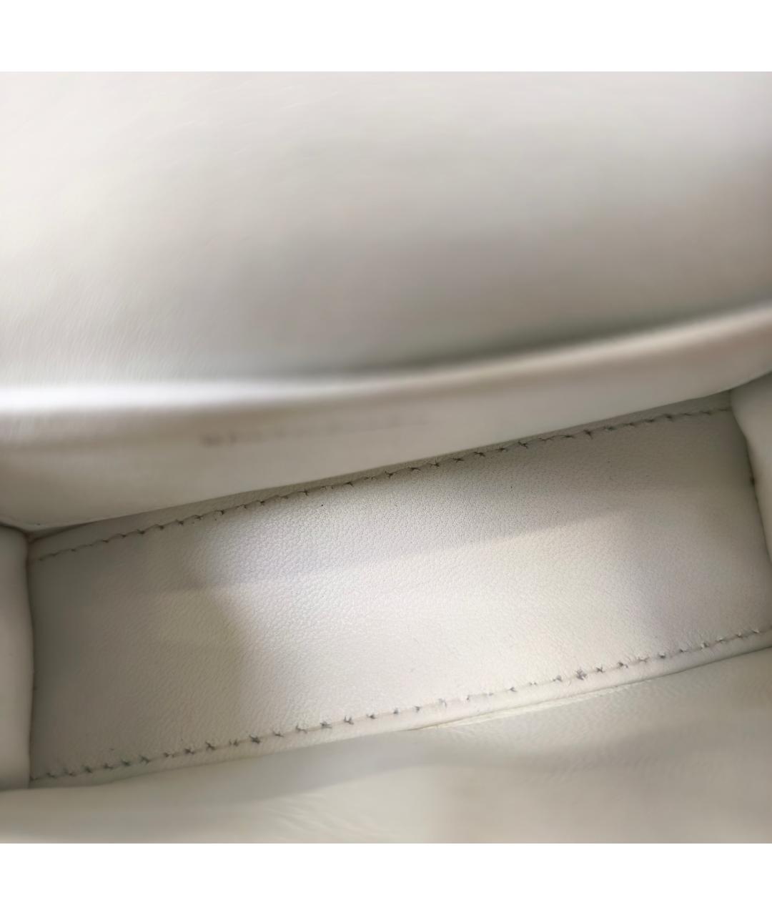 BALENCIAGA Белая кожаная сумка через плечо, фото 6