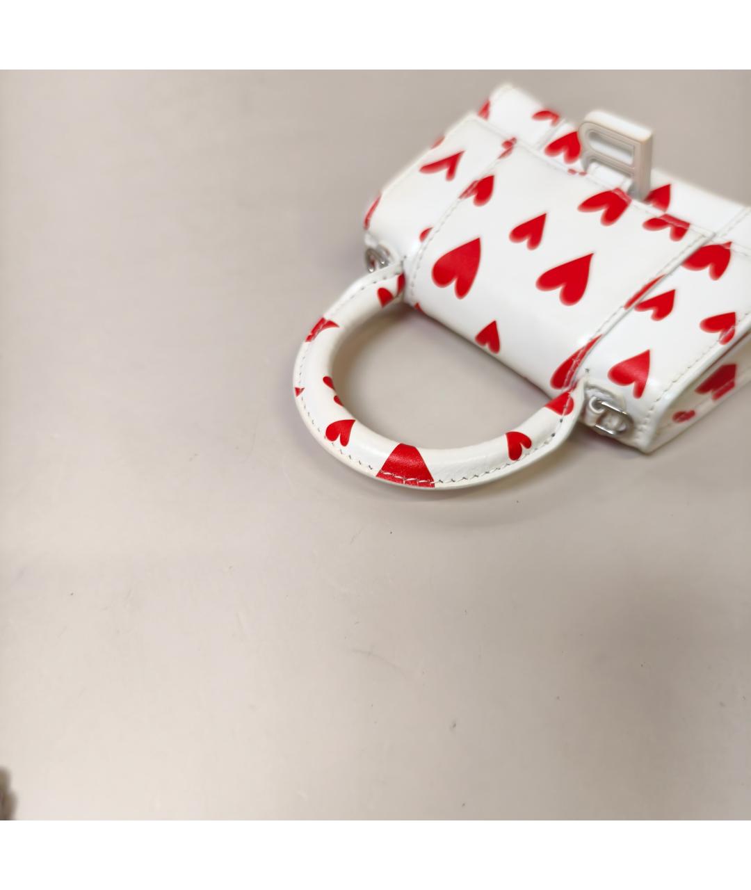 BALENCIAGA Белая кожаная сумка через плечо, фото 4