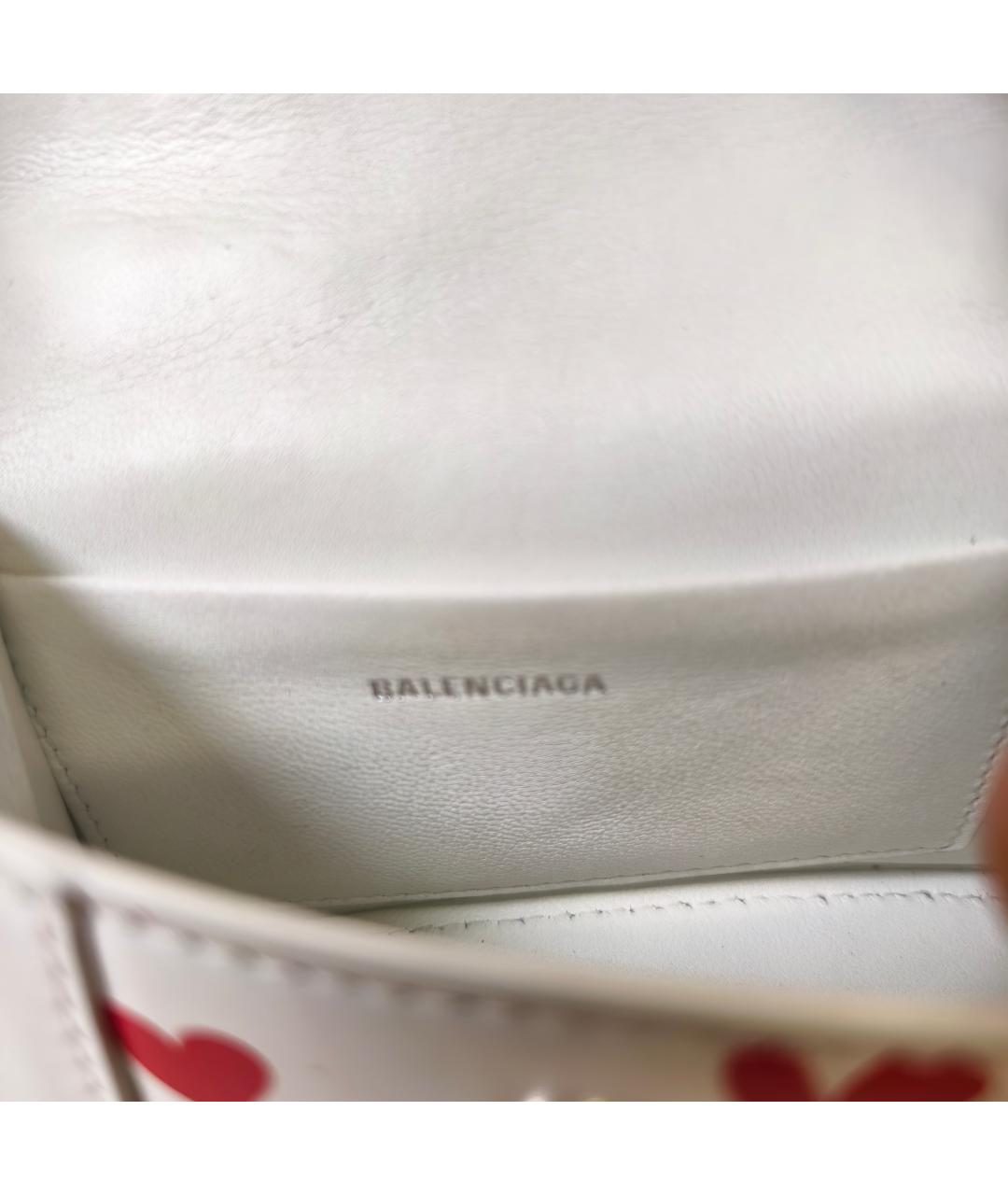 BALENCIAGA Белая кожаная сумка через плечо, фото 7