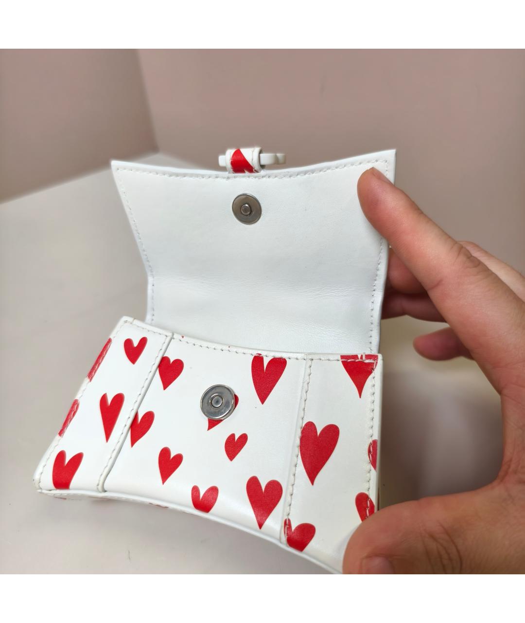 BALENCIAGA Белая кожаная сумка через плечо, фото 5