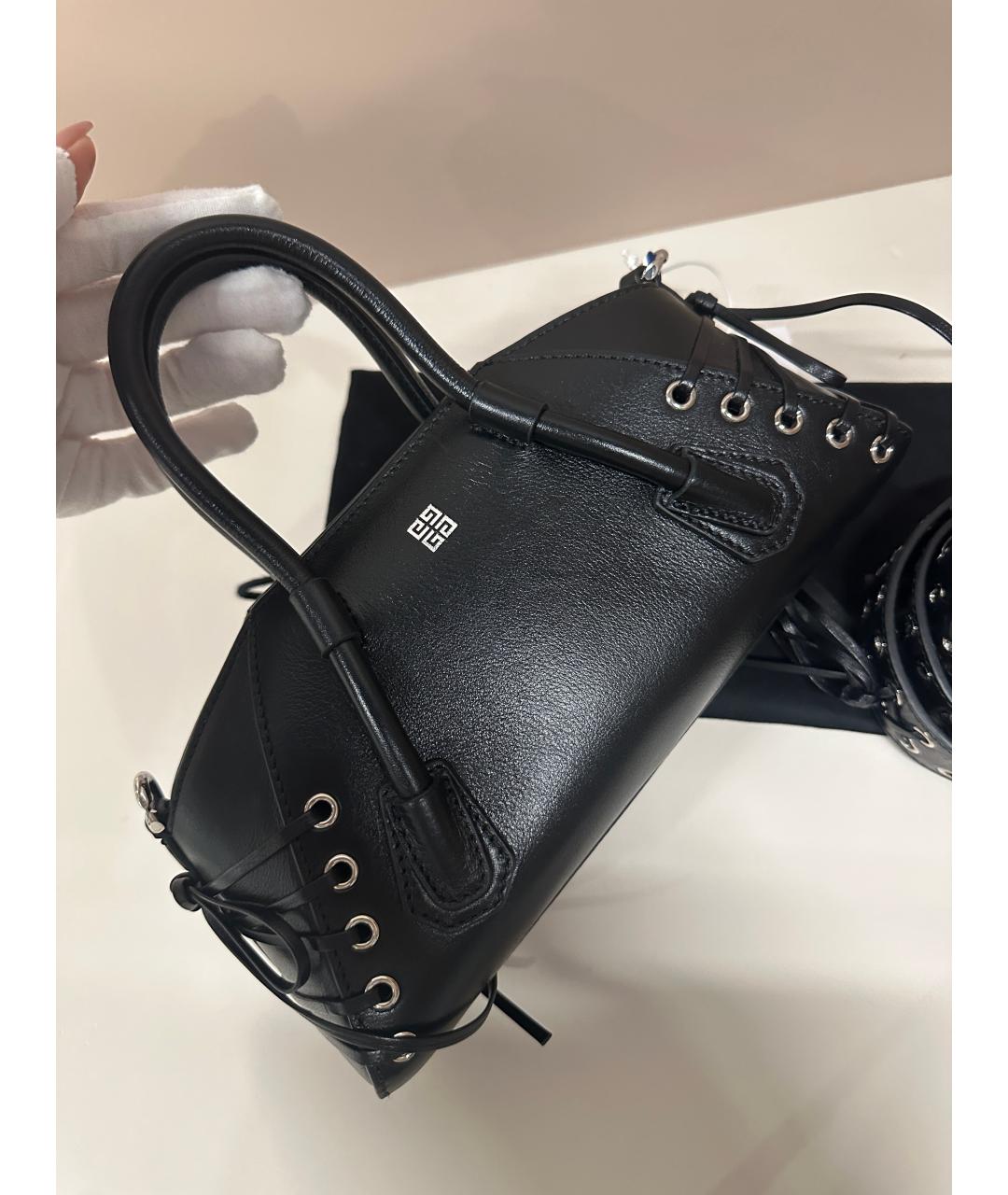 GIVENCHY Черная кожаная сумка через плечо, фото 6