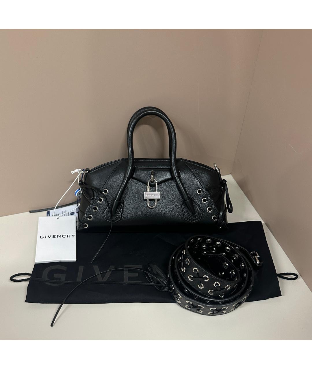 GIVENCHY Черная кожаная сумка через плечо, фото 3