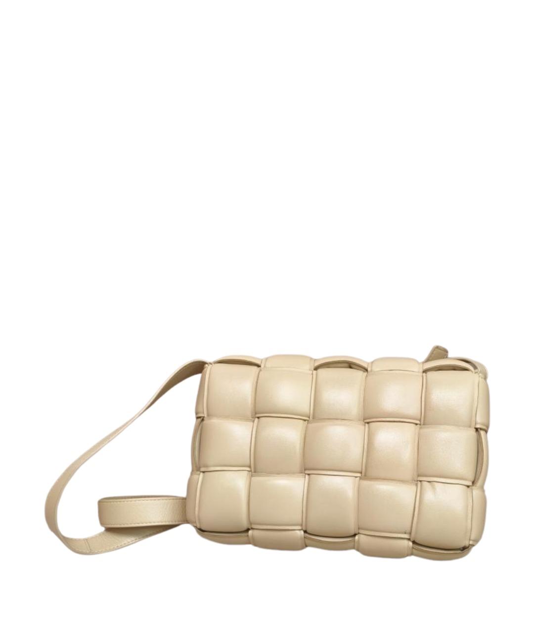 BOTTEGA VENETA Бежевая кожаная сумка через плечо, фото 1