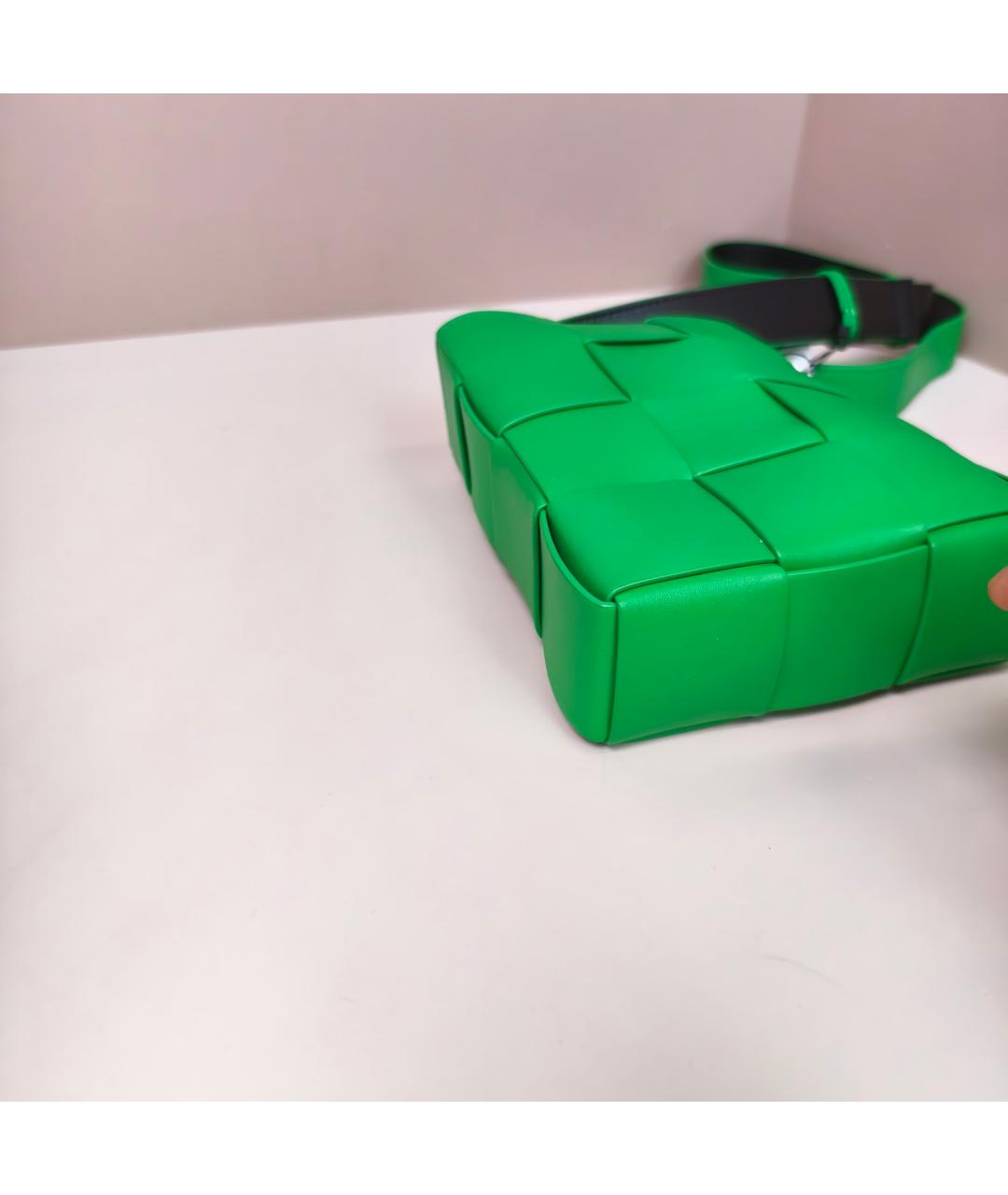 BOTTEGA VENETA Зеленая кожаная сумка через плечо, фото 6