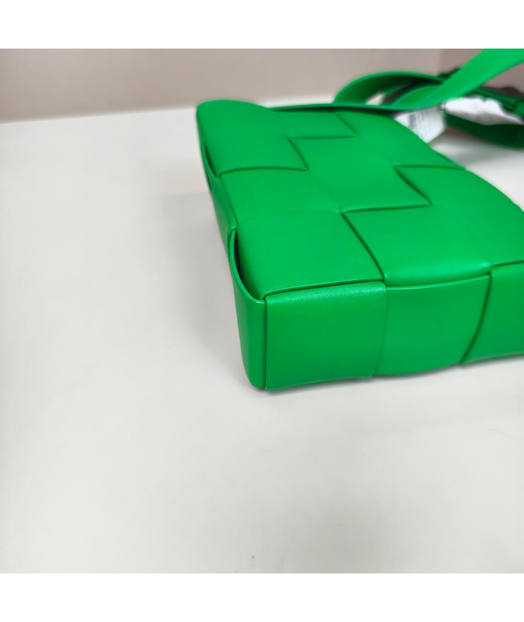 BOTTEGA VENETA Зеленая кожаная сумка через плечо, фото 2