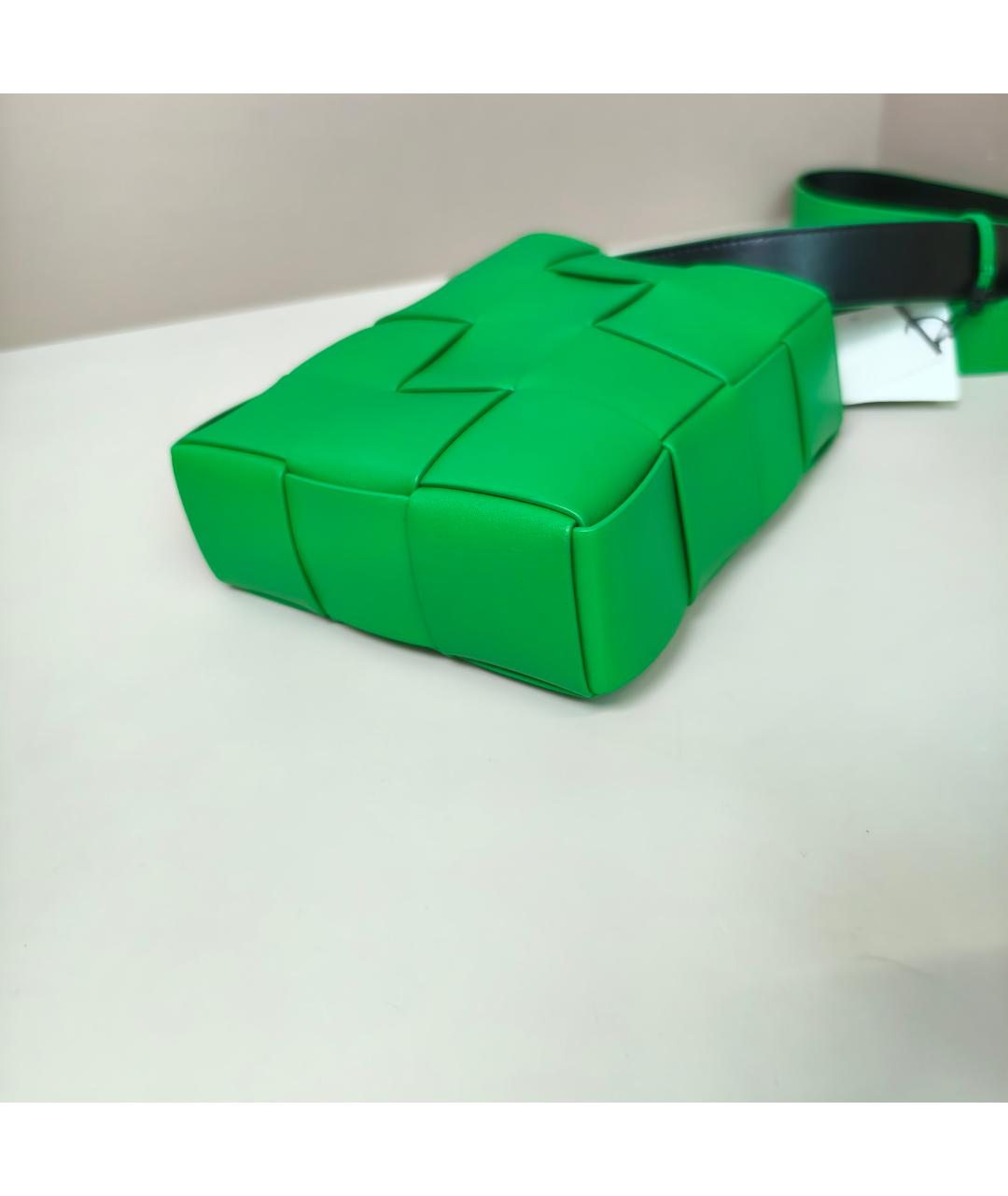 BOTTEGA VENETA Зеленая кожаная сумка через плечо, фото 7