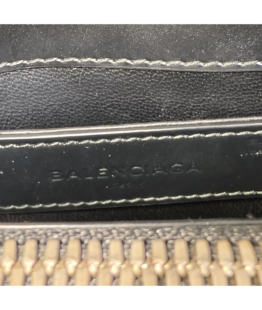 BALENCIAGA Черная кожаная сумка через плечо, фото 6