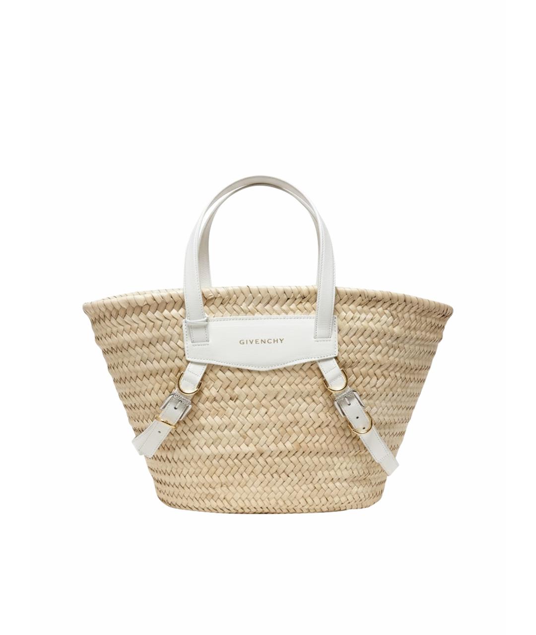 GIVENCHY Бежевая пелетеная пляжная сумка, фото 1