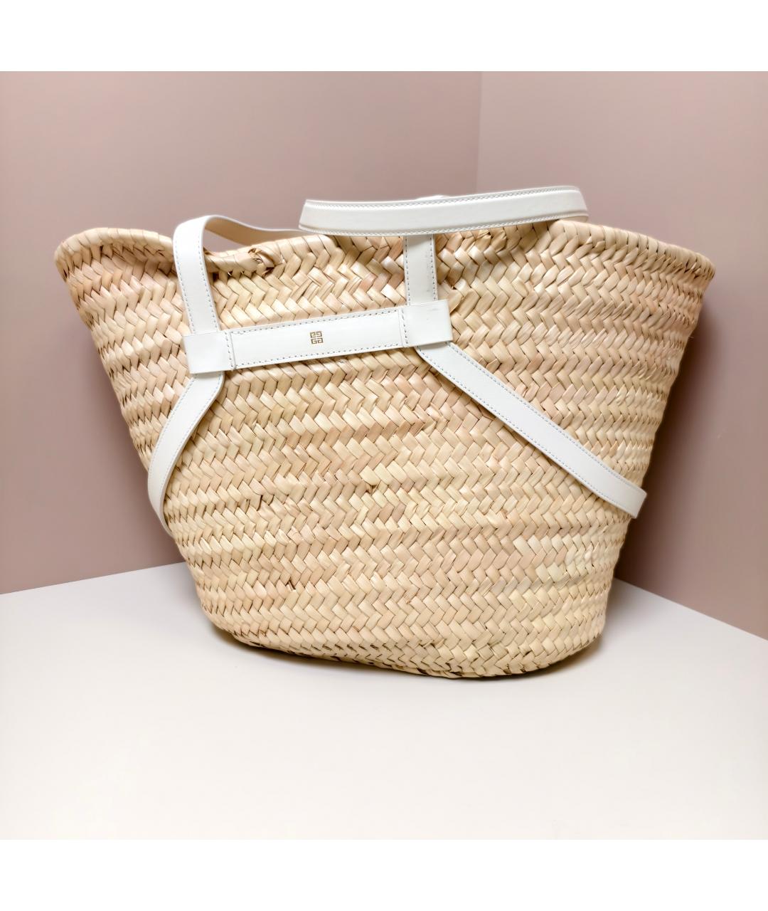 GIVENCHY Бежевая пелетеная пляжная сумка, фото 3