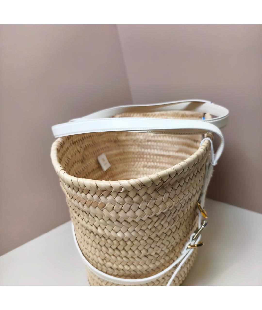 GIVENCHY Бежевая пелетеная пляжная сумка, фото 4