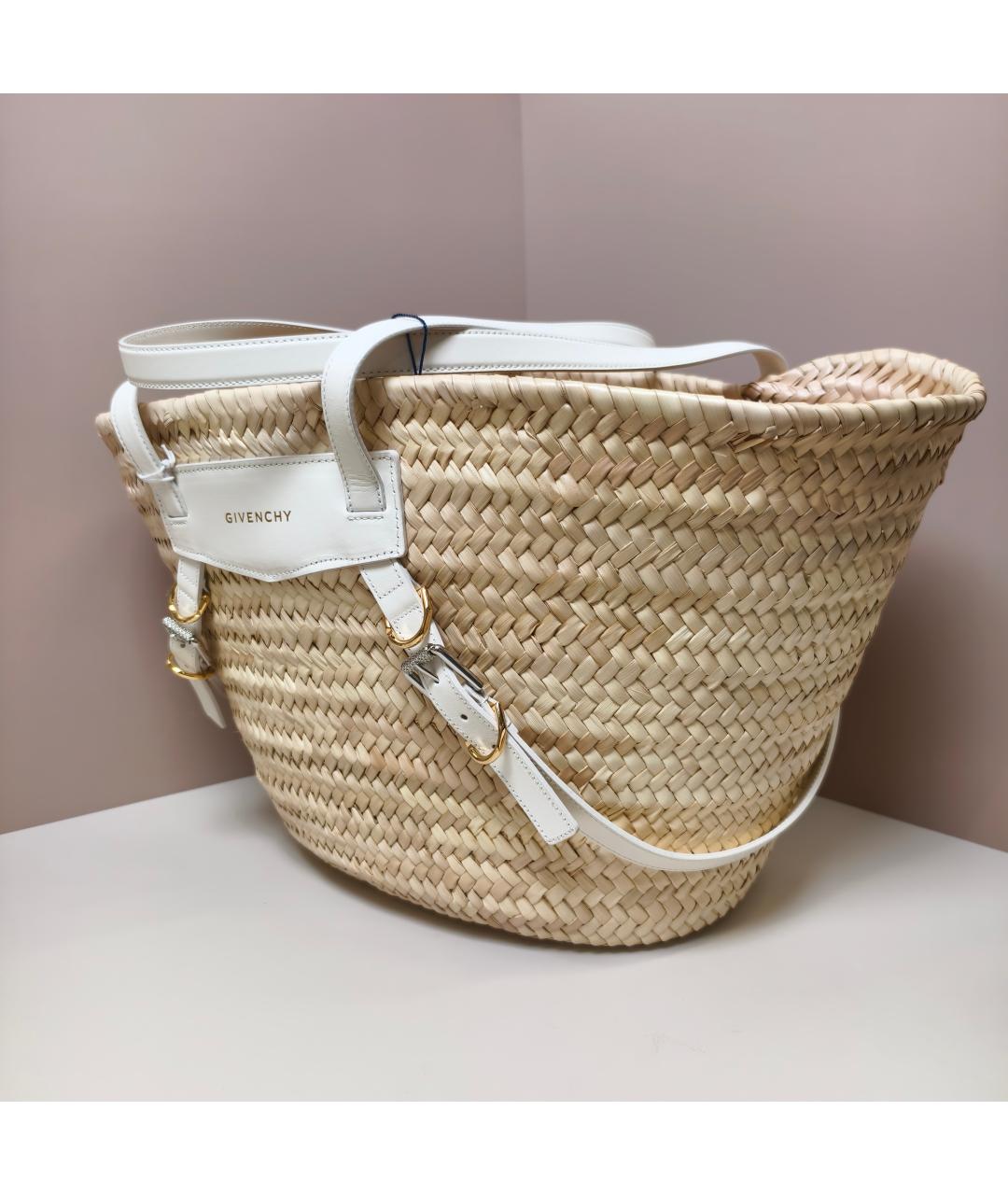GIVENCHY Бежевая пелетеная пляжная сумка, фото 2