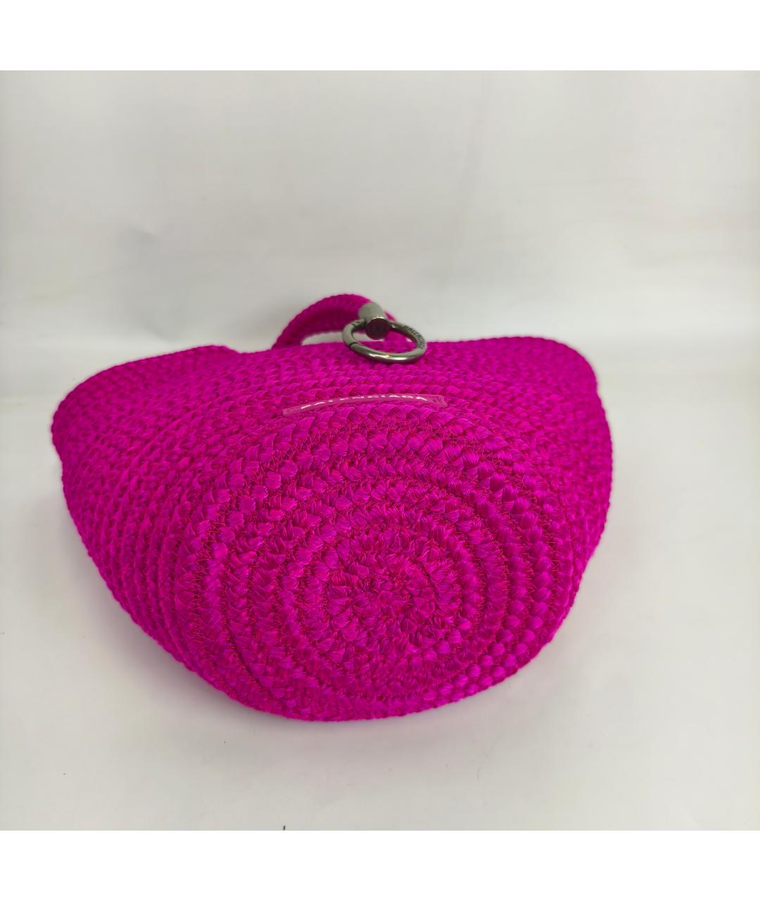 BALENCIAGA Фуксия пелетеная сумка с короткими ручками, фото 2