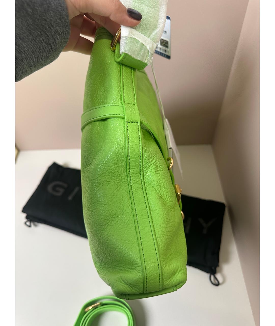 GIVENCHY Зеленая кожаная сумка через плечо, фото 3