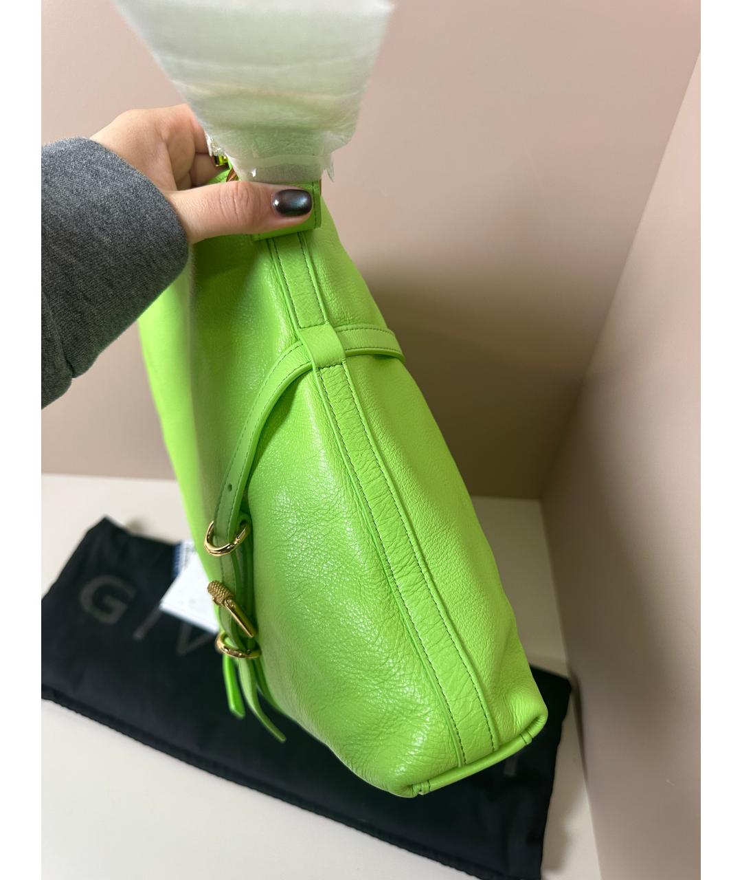 GIVENCHY Зеленая кожаная сумка через плечо, фото 4