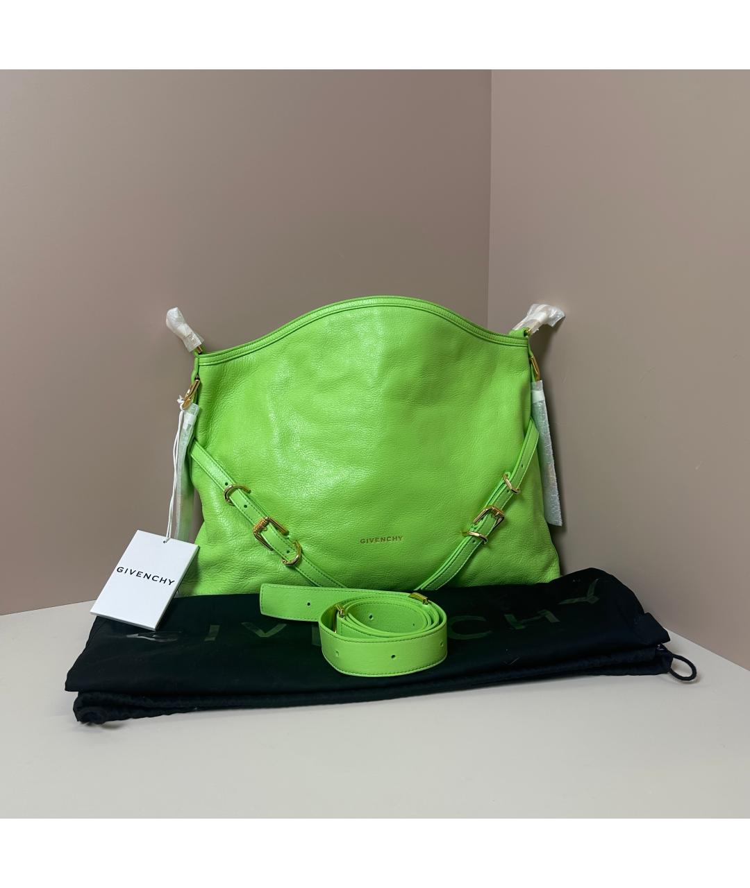 GIVENCHY Зеленая кожаная сумка через плечо, фото 2