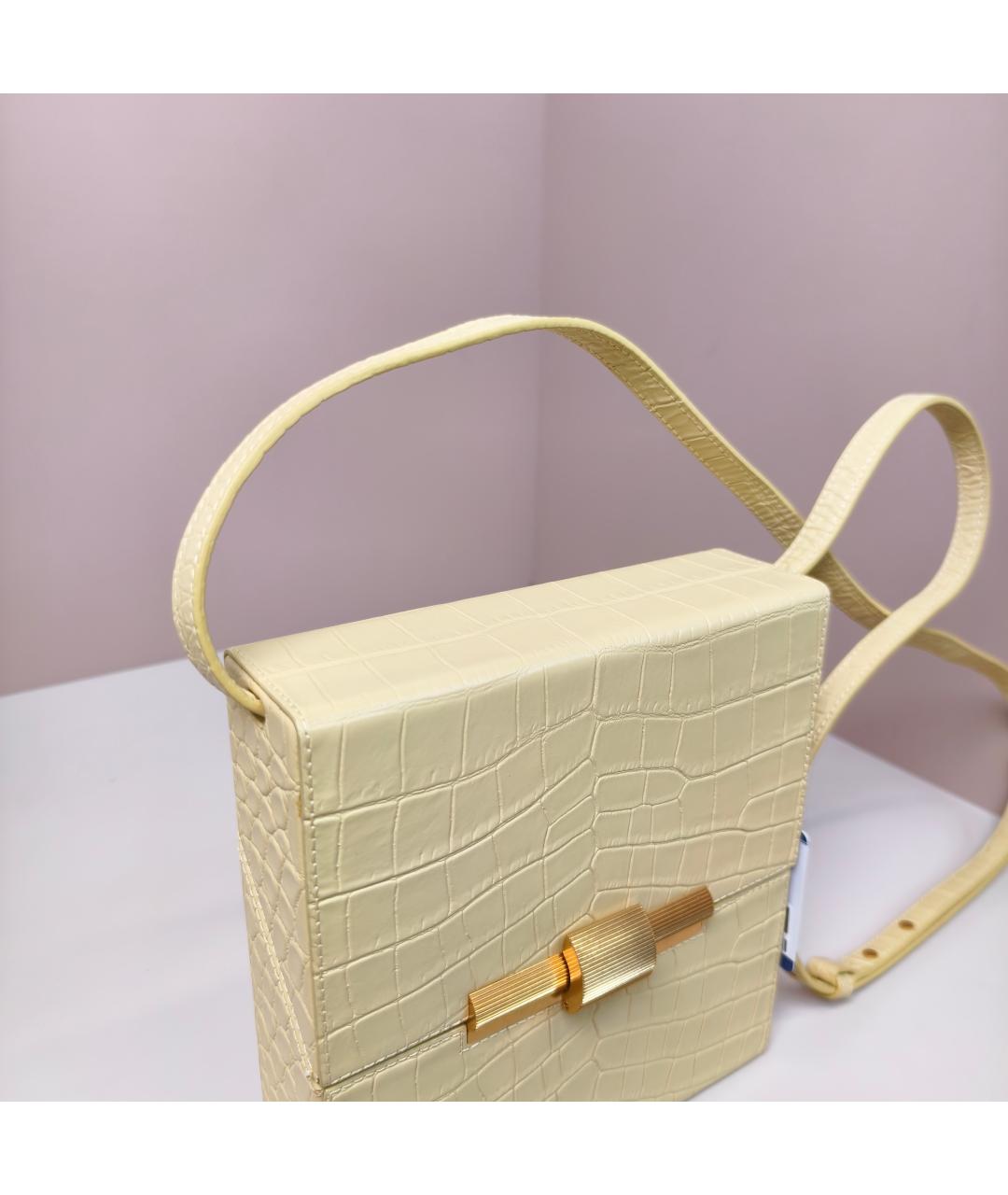 BOTTEGA VENETA Бежевая кожаная сумка через плечо, фото 6