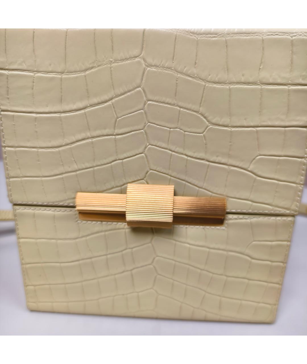 BOTTEGA VENETA Бежевая кожаная сумка через плечо, фото 4