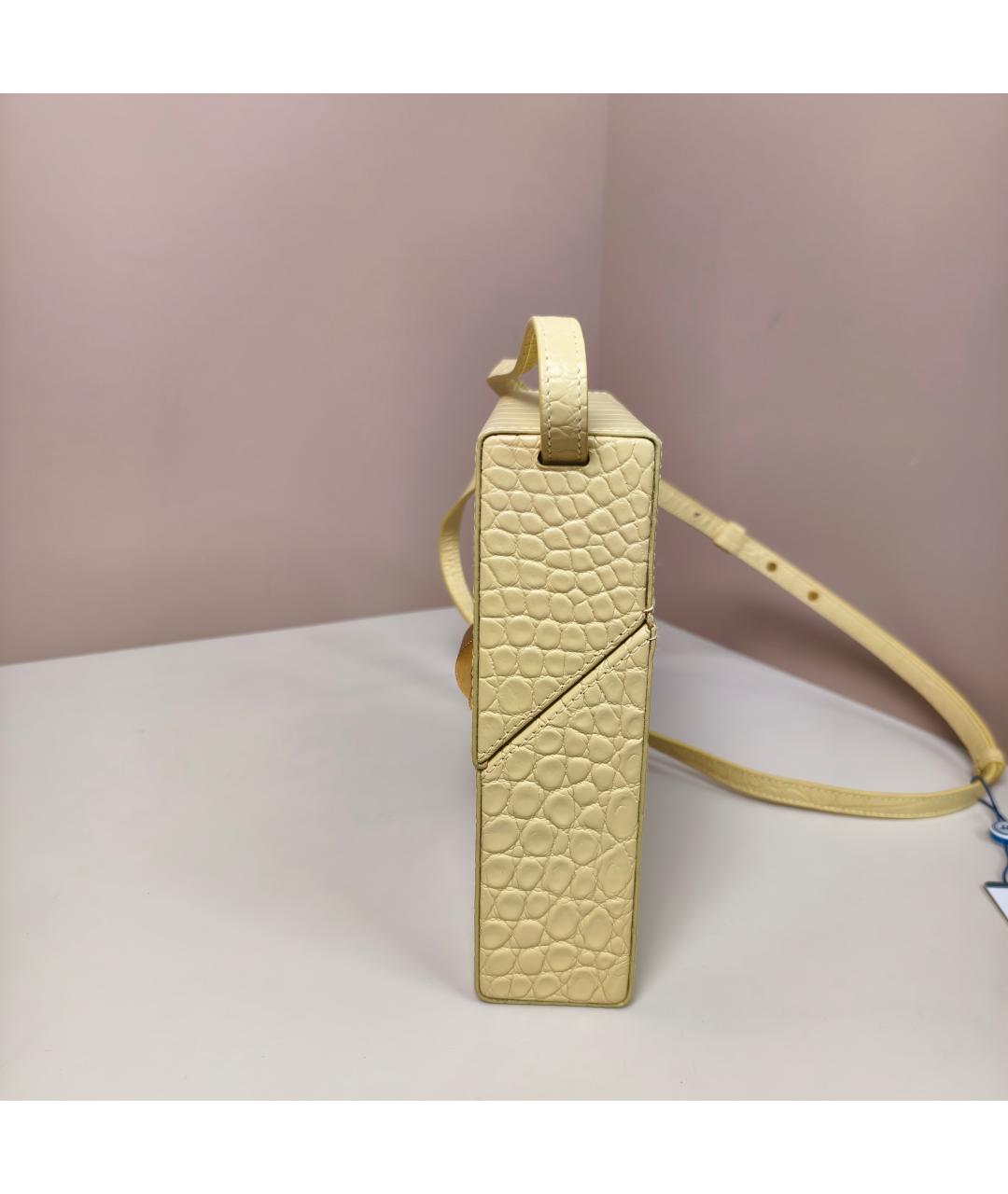 BOTTEGA VENETA Бежевая кожаная сумка через плечо, фото 8