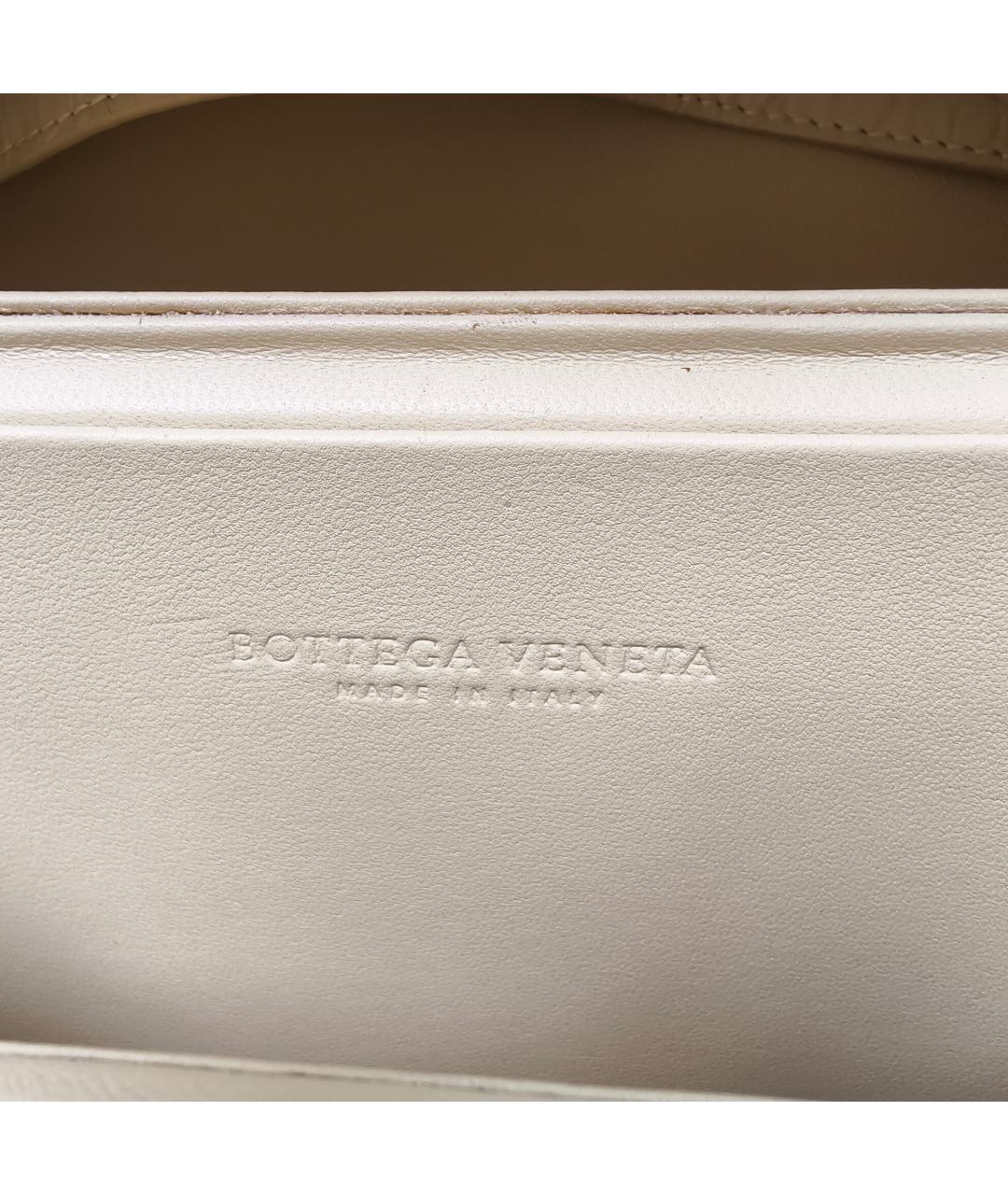 BOTTEGA VENETA Бежевая кожаная сумка через плечо, фото 5