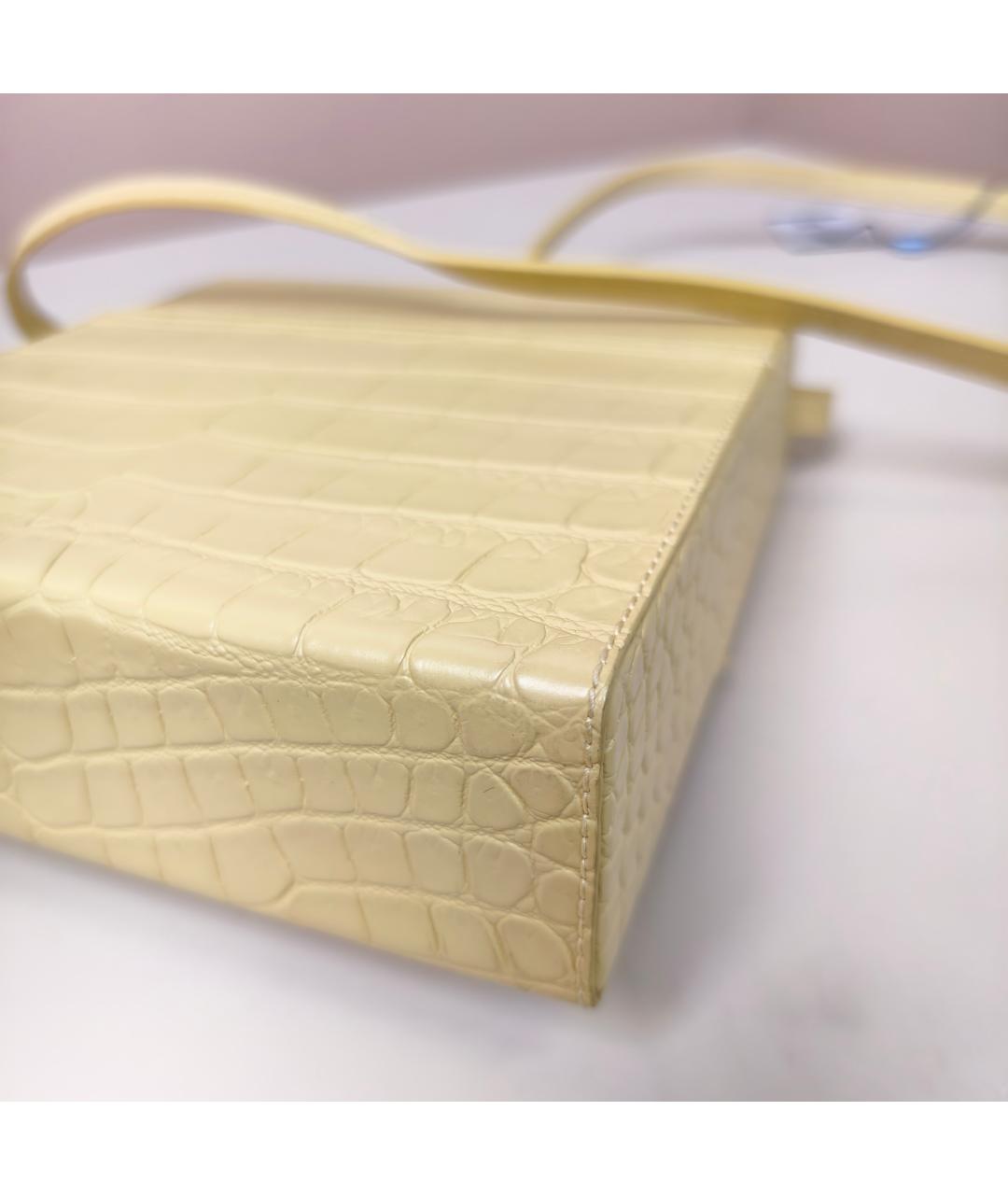 BOTTEGA VENETA Бежевая кожаная сумка через плечо, фото 3