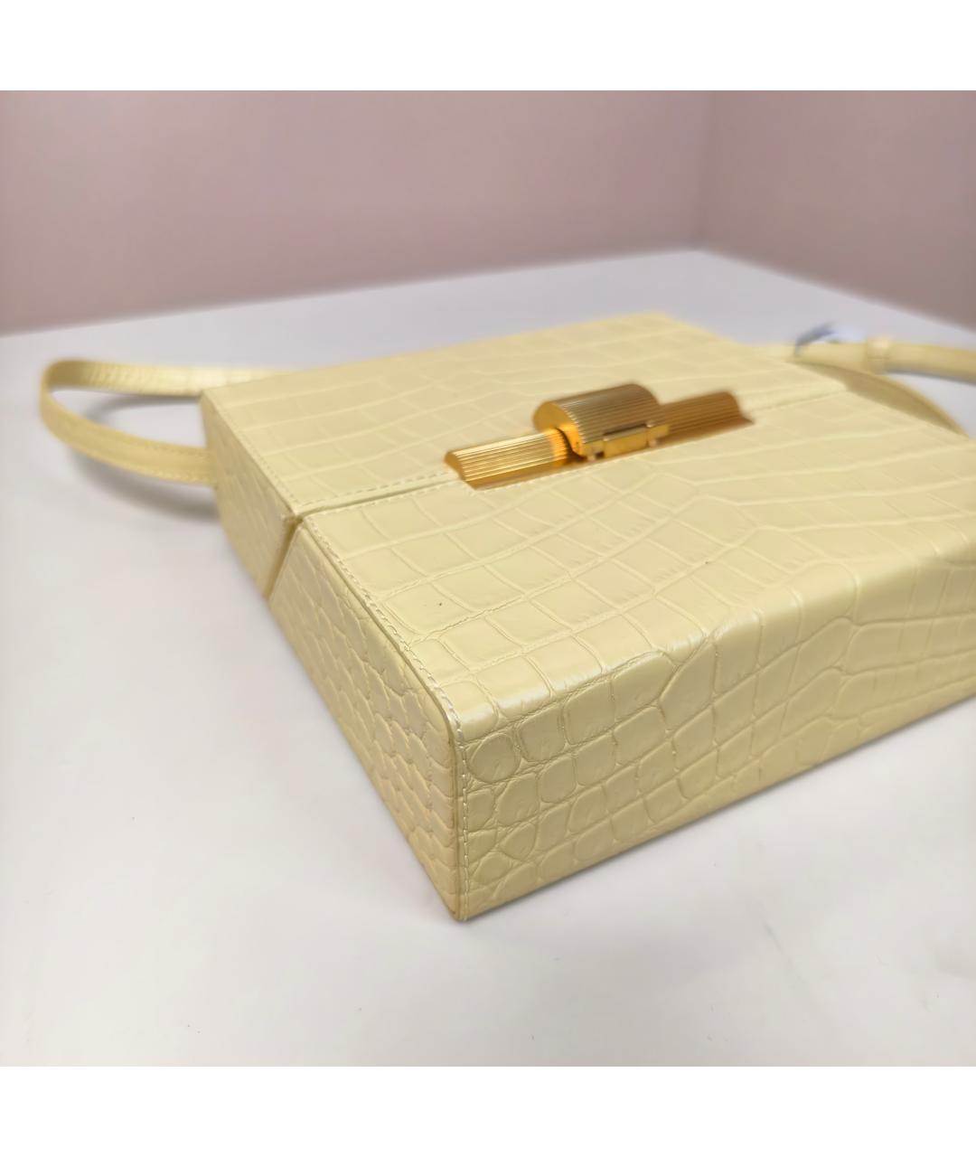 BOTTEGA VENETA Бежевая кожаная сумка через плечо, фото 7