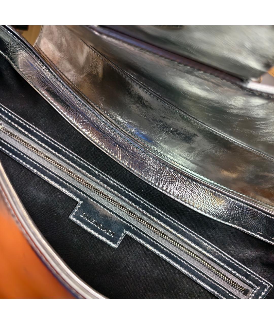 BALENCIAGA Серебряная сумка с короткими ручками, фото 7