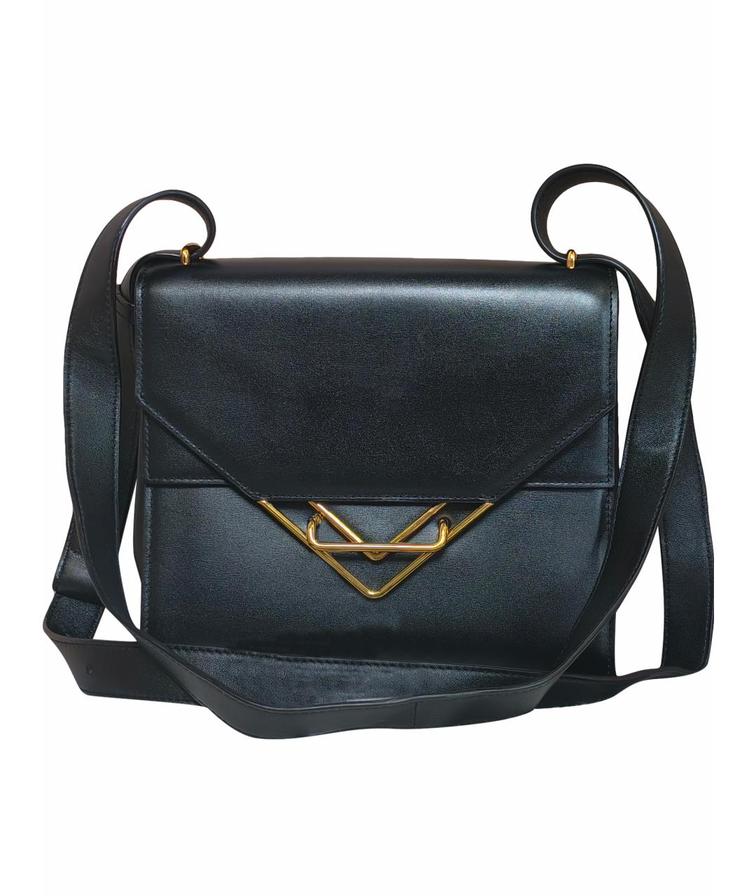 BOTTEGA VENETA Черная кожаная сумка через плечо, фото 1