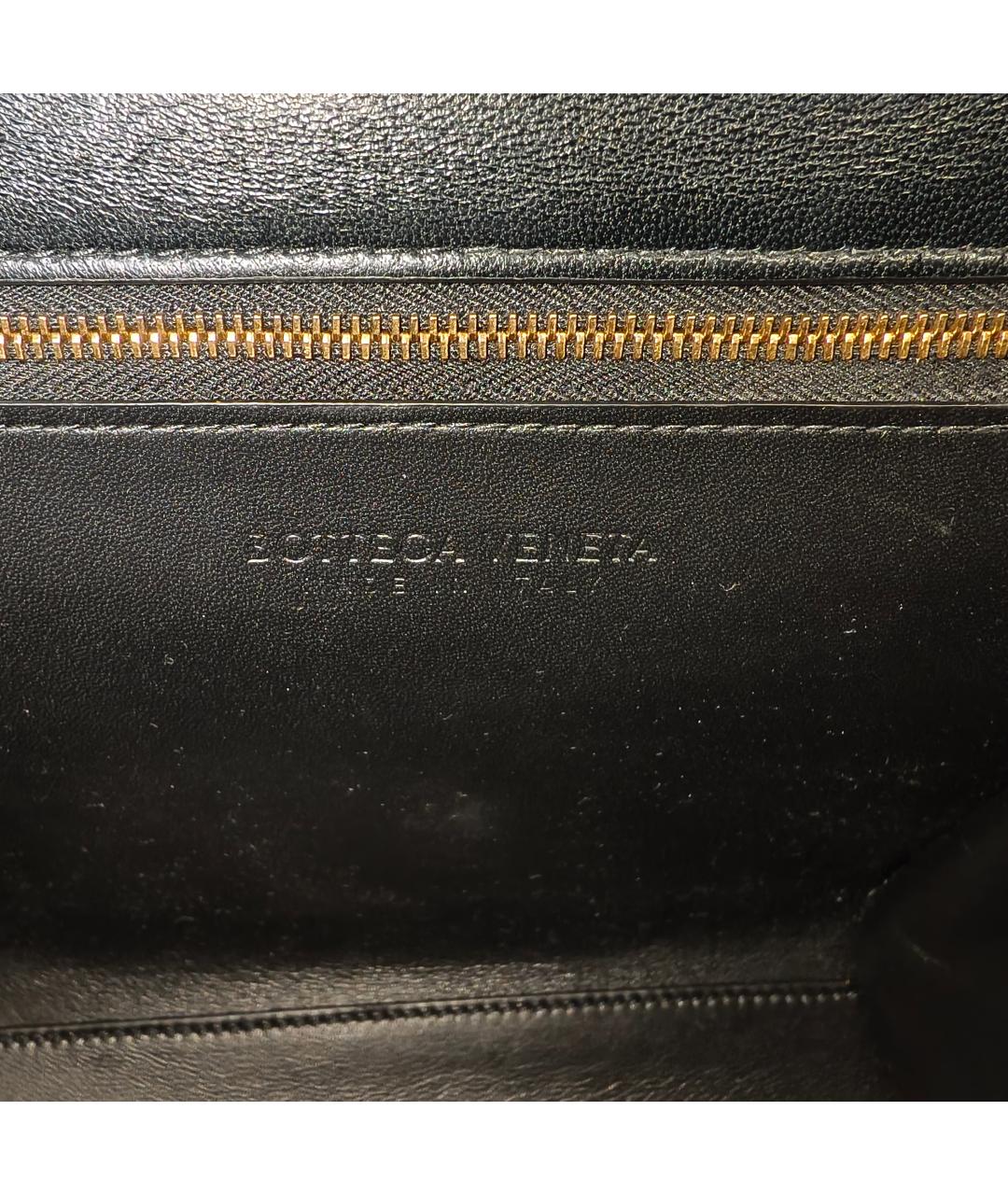 BOTTEGA VENETA Черная кожаная сумка через плечо, фото 3