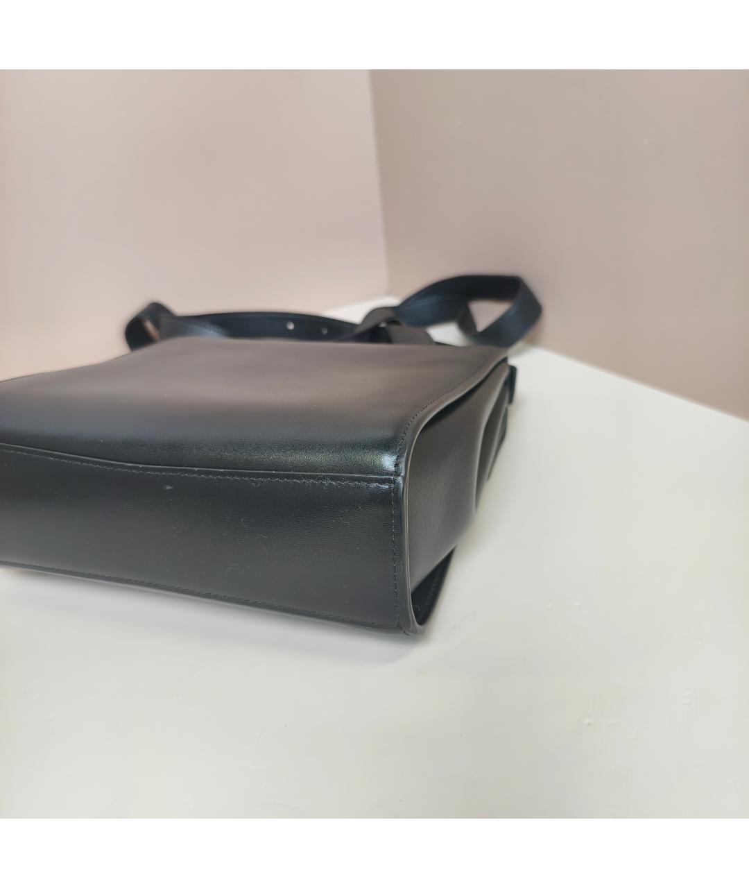 BOTTEGA VENETA Черная кожаная сумка через плечо, фото 2