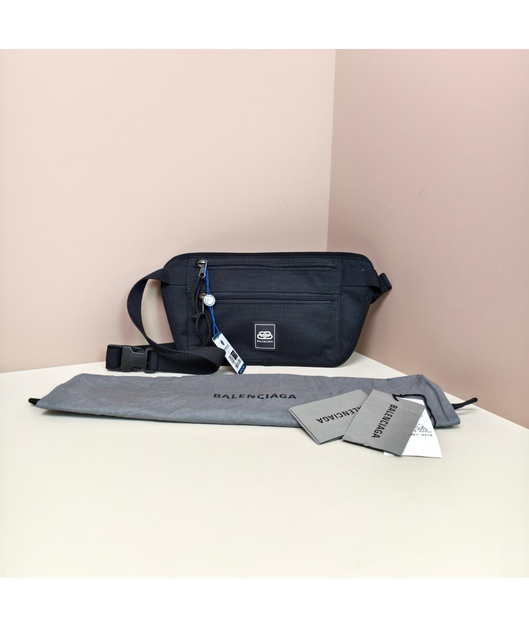 BALENCIAGA Черная поясная сумка, фото 7