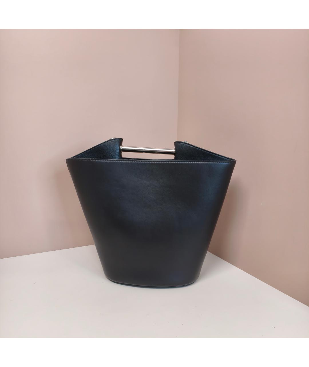 BALENCIAGA Черная кожаная сумка через плечо, фото 5