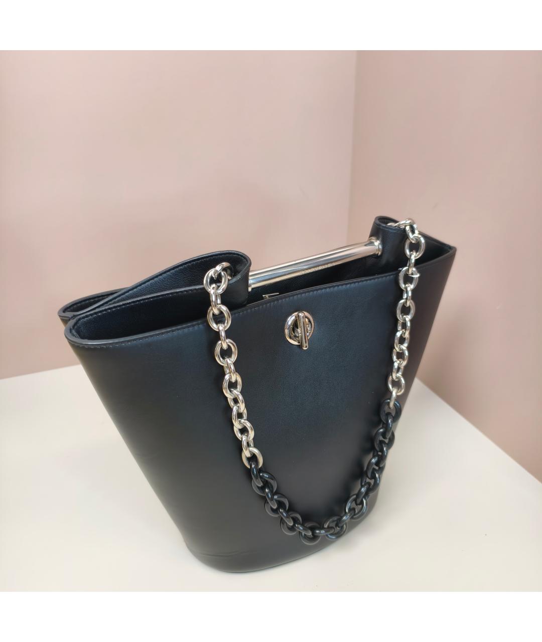 BALENCIAGA Черная кожаная сумка через плечо, фото 8