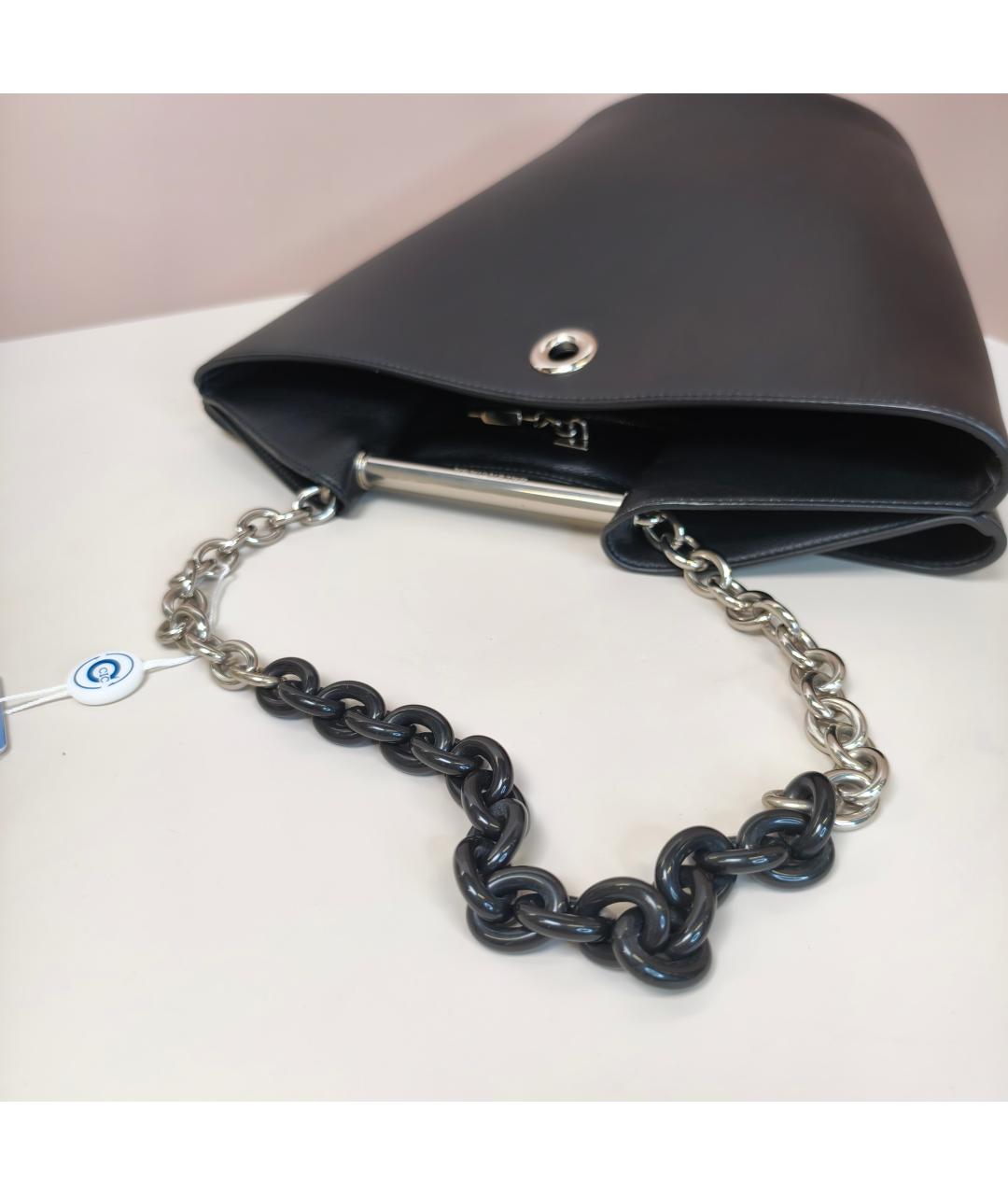 BALENCIAGA Черная кожаная сумка через плечо, фото 3