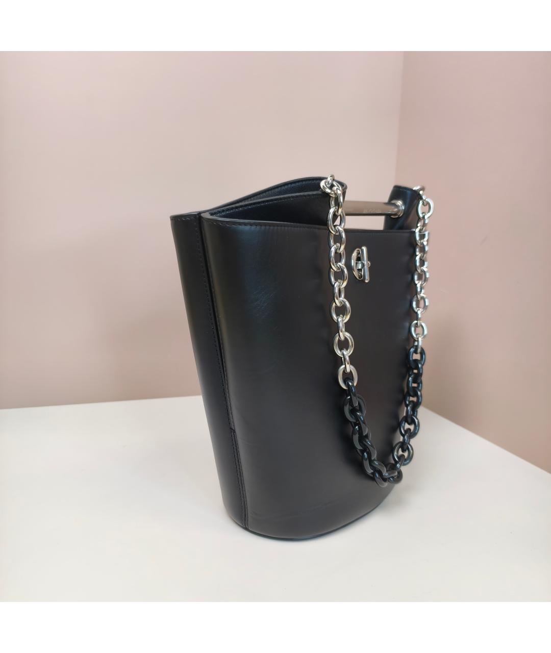 BALENCIAGA Черная кожаная сумка через плечо, фото 9