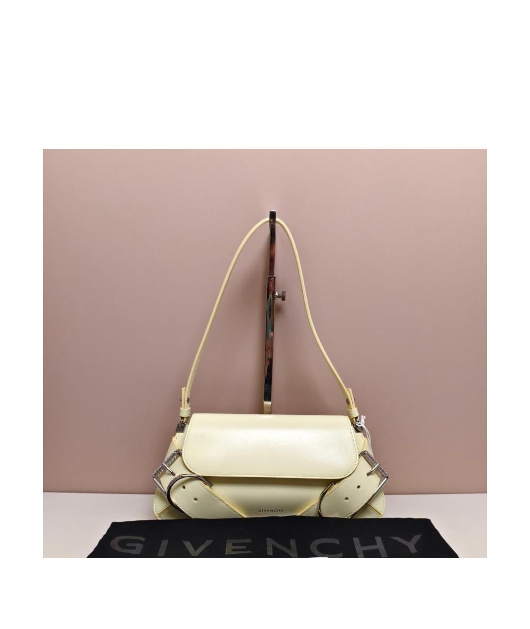 GIVENCHY Желтая кожаная сумка через плечо, фото 7