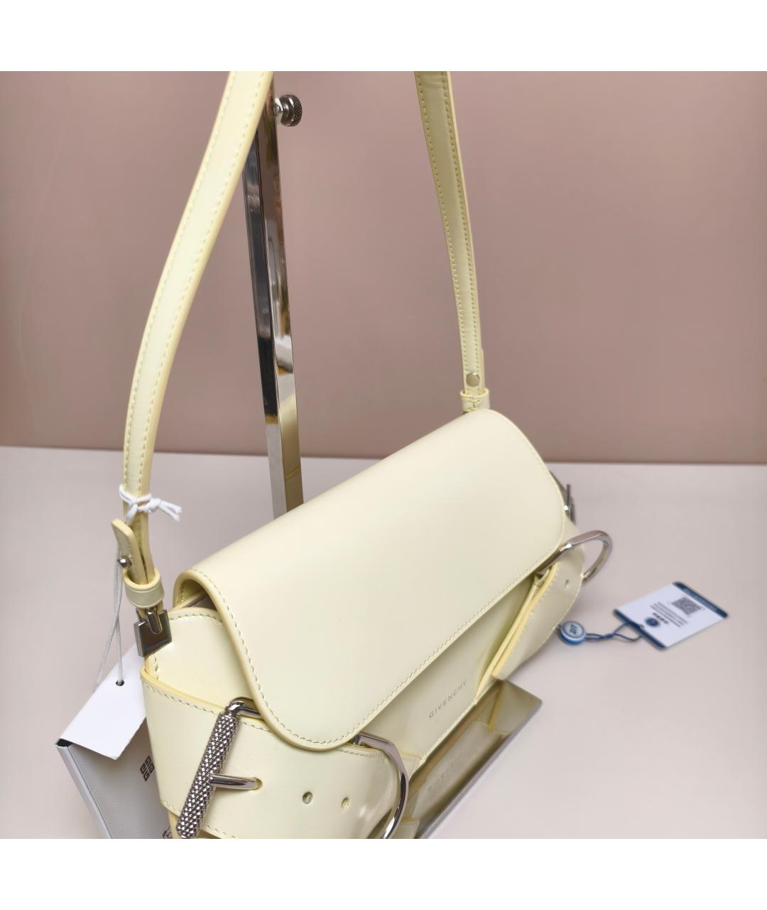 GIVENCHY Желтая кожаная сумка через плечо, фото 3