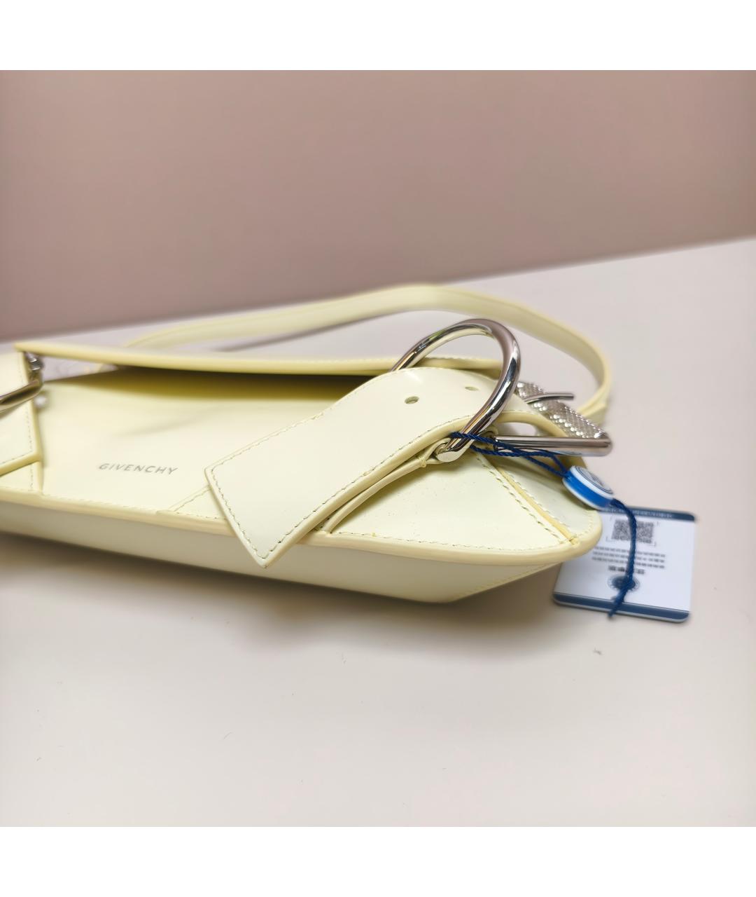 GIVENCHY Желтая кожаная сумка через плечо, фото 4