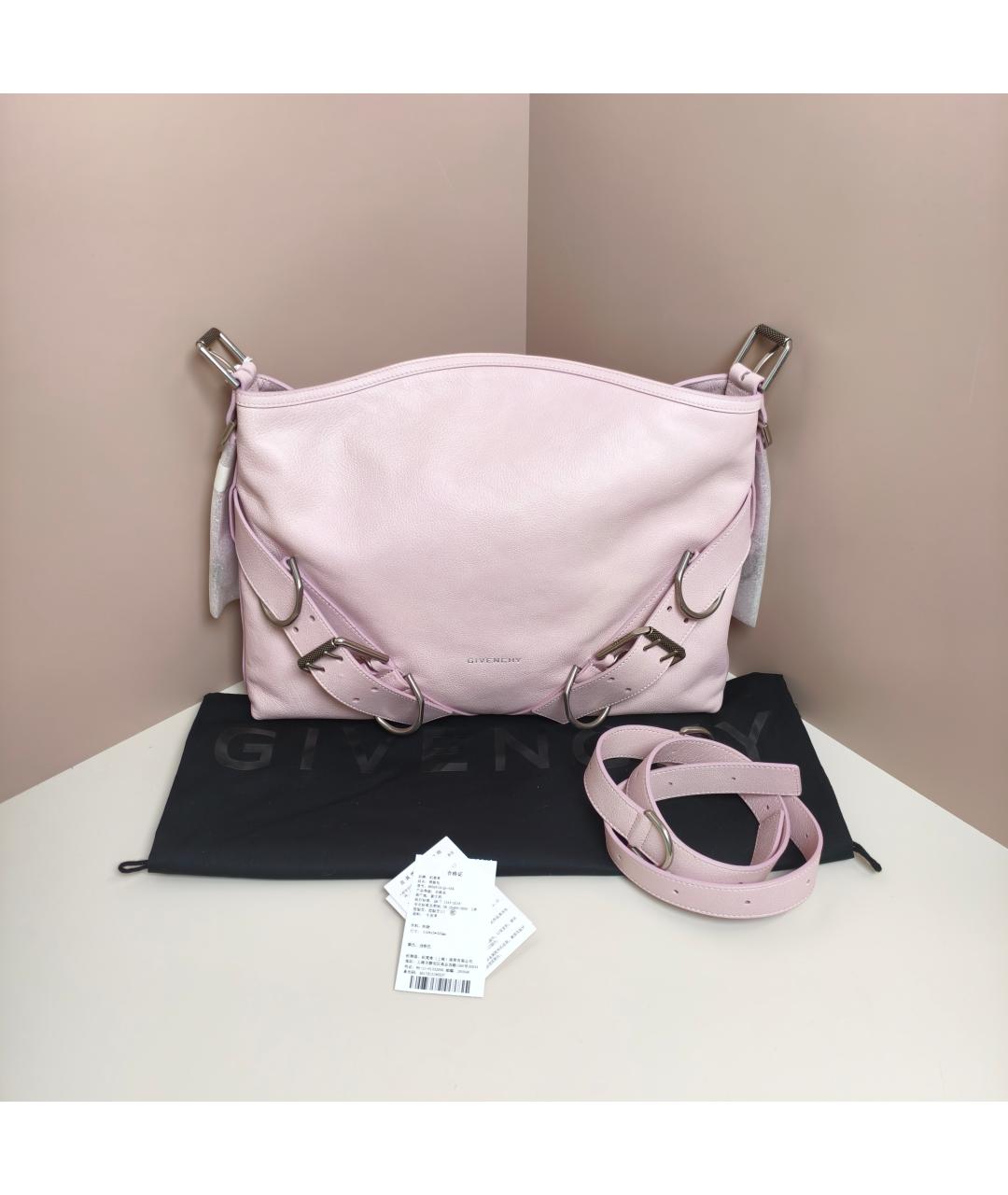 GIVENCHY Розовая кожаная сумка через плечо, фото 9