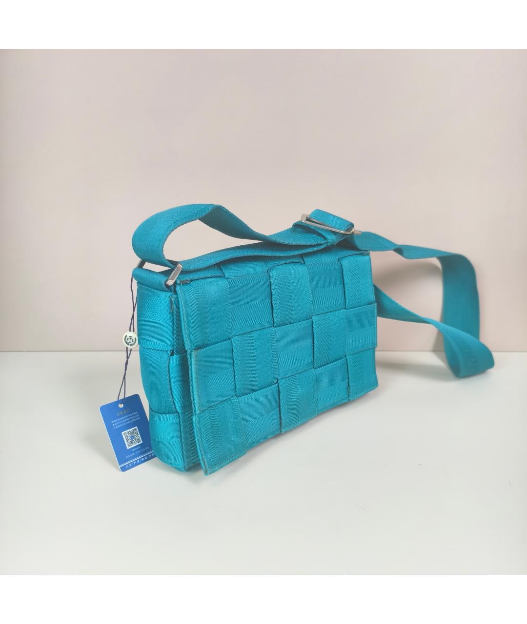 BOTTEGA VENETA Голубая сумка через плечо, фото 3